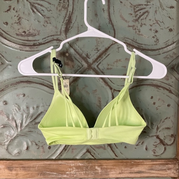 NWT Aerie Real Sunnie Wireless Push Up Bra In Neon Green - Picture 3 of 4